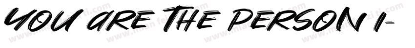 You are the person I字体转换